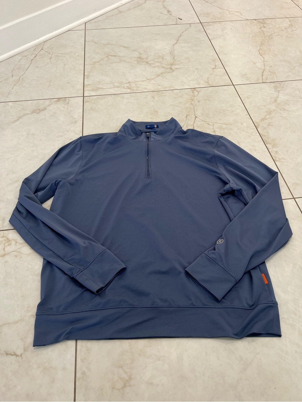 Stitch Blue Scout 1/4 Zip Pullover Top Size Large